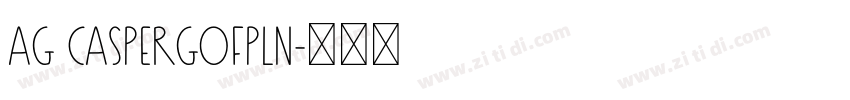 AG CaspergOFPln字体转换